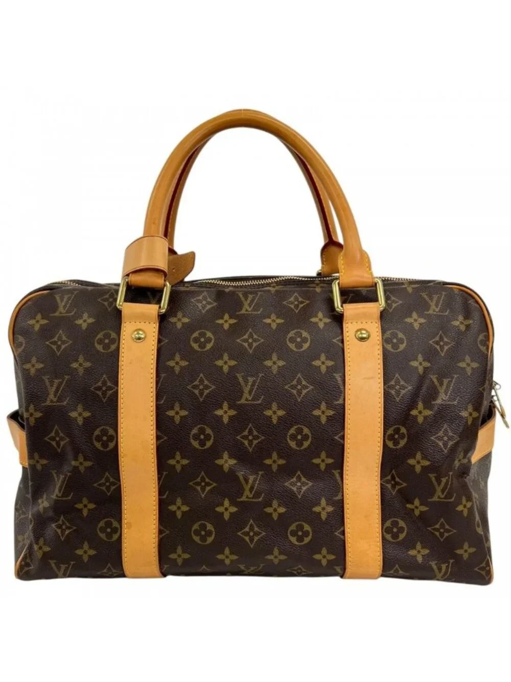 Louis Vuitton Boston Bag Carrier Monogram Canvas Brown Gold